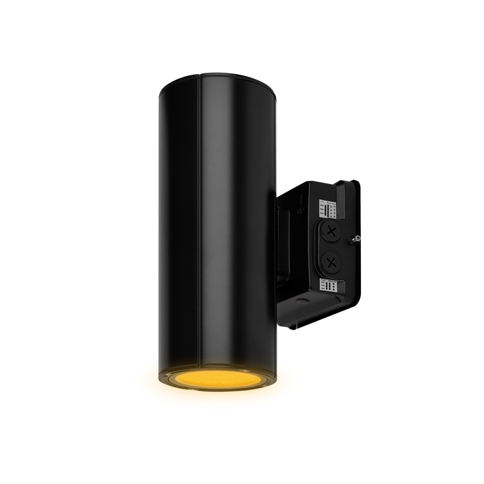Amber Light Adjustable Cylinder Light, Black finish 20 watts