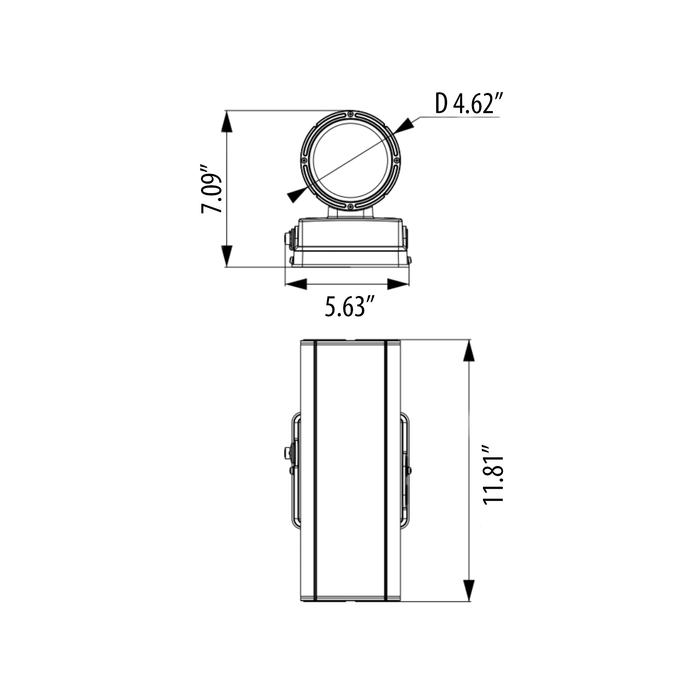 Amber Cylinder Light 20W, Adjustable Lumen