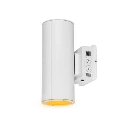 Amber Adjustable Cylinder Light 20 Watts, Adjustable lumen, adjustable color temperature, white finish 