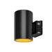 Amber Cylinder Light 38 watts max, Adjustable Lumen, Adjustable color temperature, Black finish