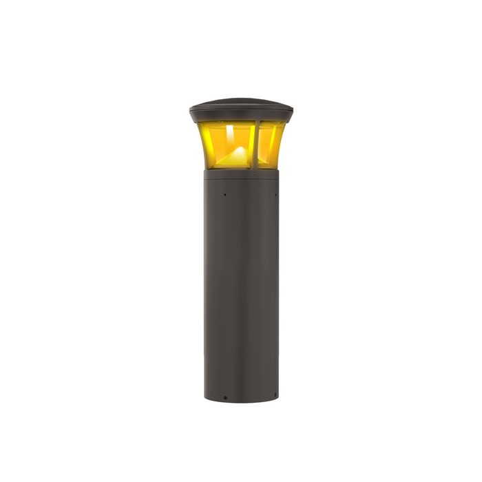 Amber Bollard 24W, 24 Inches, Adjustable Lumen
