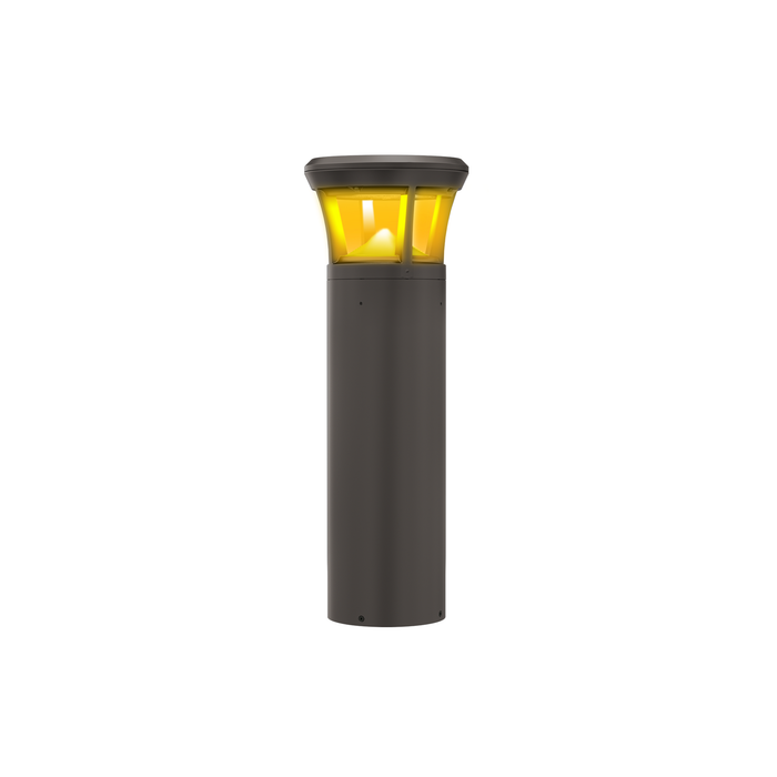 Amber Bollard 24W, 24 Inches, Flat top, Adjustable Lumen