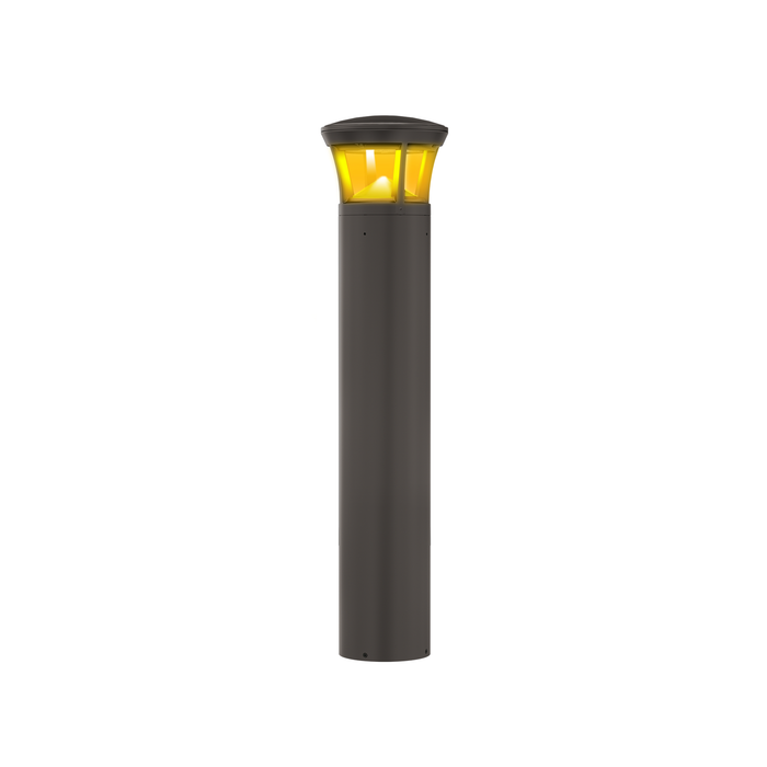 Amber Bollard 24W, 36 Inches, Adjustable Lumen