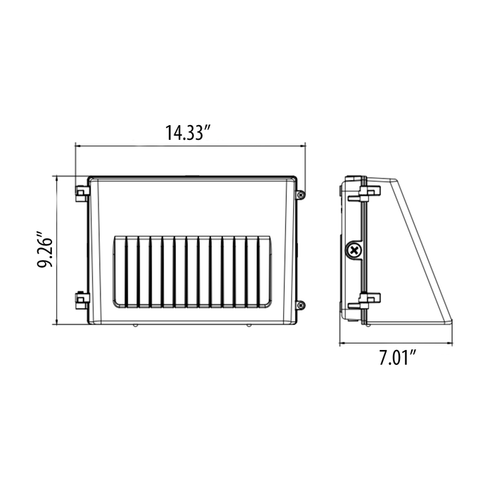 Amber Light White Durawall Cutoff 125W, Adjustable Lumen, Adjustable Color Temperature