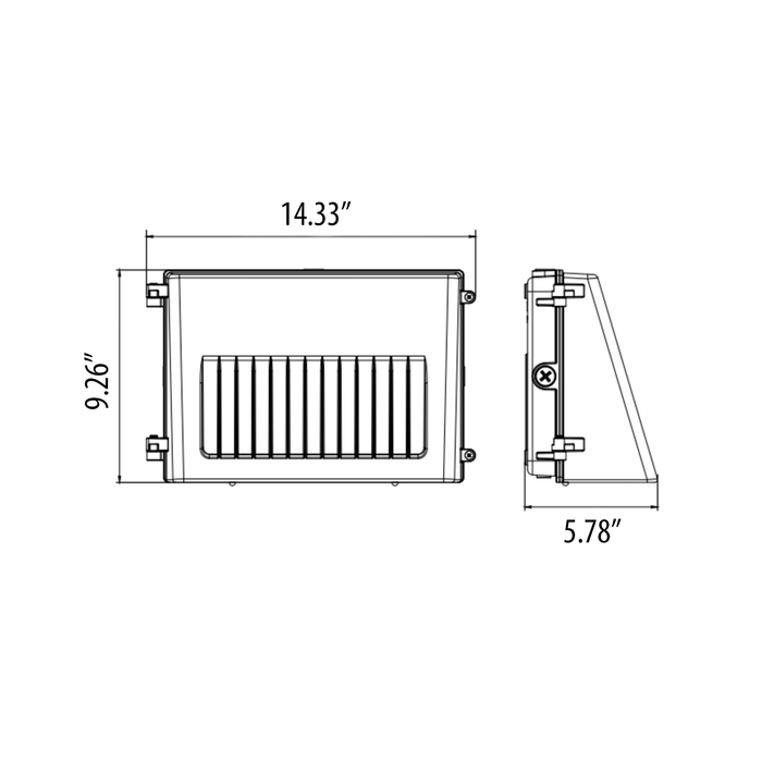 Amber Light Durawall Cutoff 63W, Adjustable Lumen, Adjustable Color Temperature