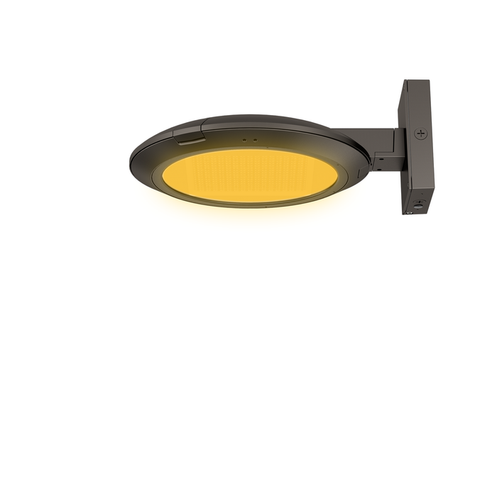 Amber Post Top 63W Wall mount, Adjustable Lumen