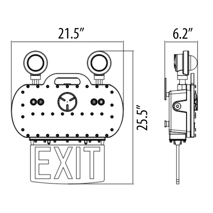 C1D1 Exdura Exit Sign Exit Dual