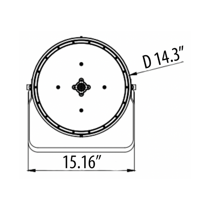Duraflood Round 600W, Adjustable Lumen, Adjustable Beam Angle, 480V