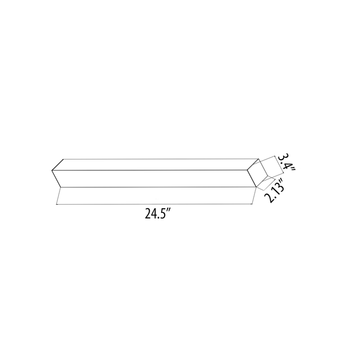 Durastrip Recessed 20 watts, 2 feet long, adjustable lumen, adjustable color temperature product dimensions