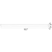 Durastrip Recessed 80 watts, 8 feet long, adjustable lumen, adjustable color temperature product dimensions