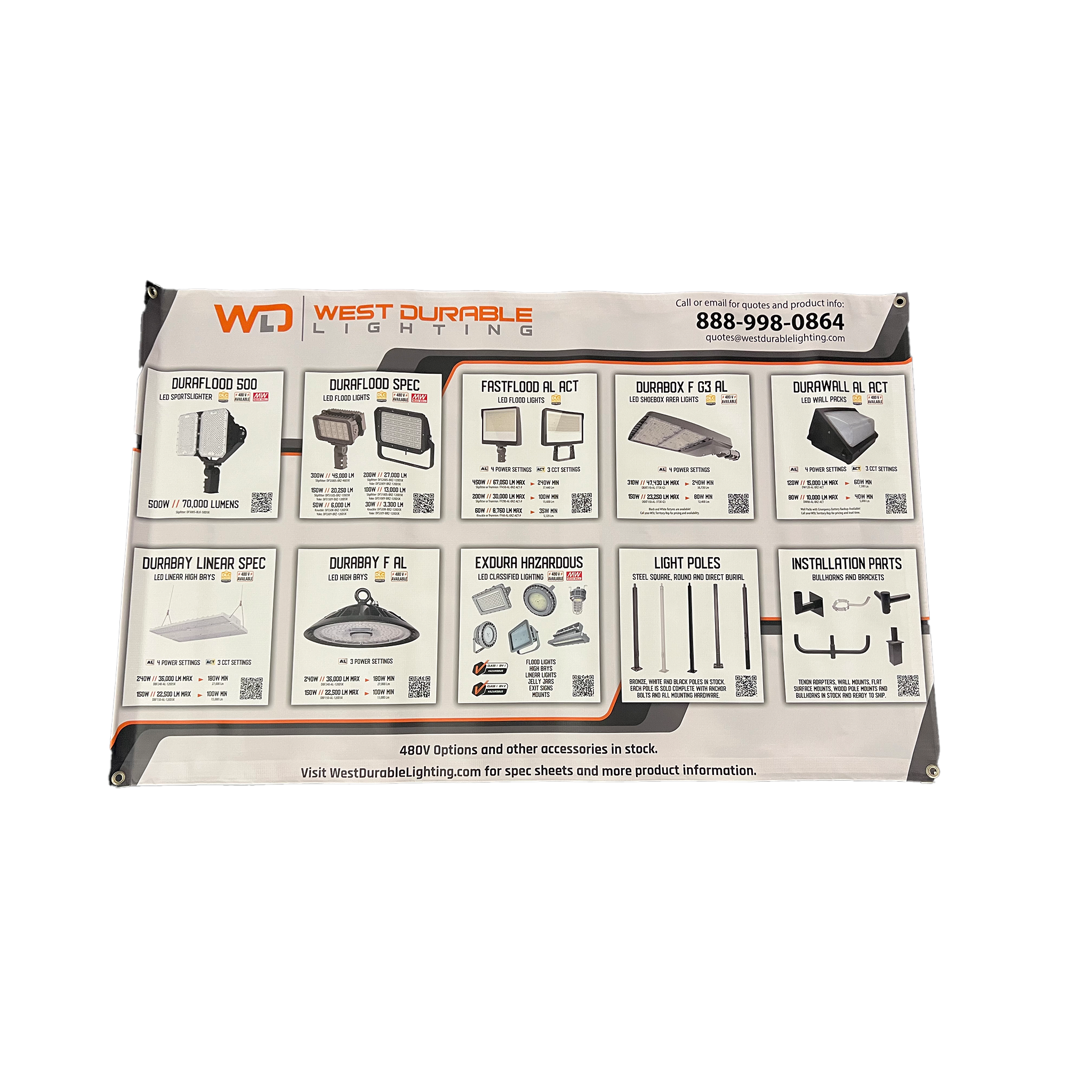 WDL product banner WDL-PBANNER - West Durable Lighting