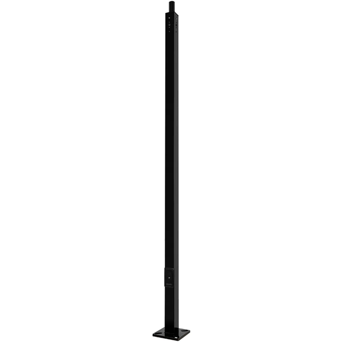 15ft 4in Square Steel Poles, 11G with tenon, Black